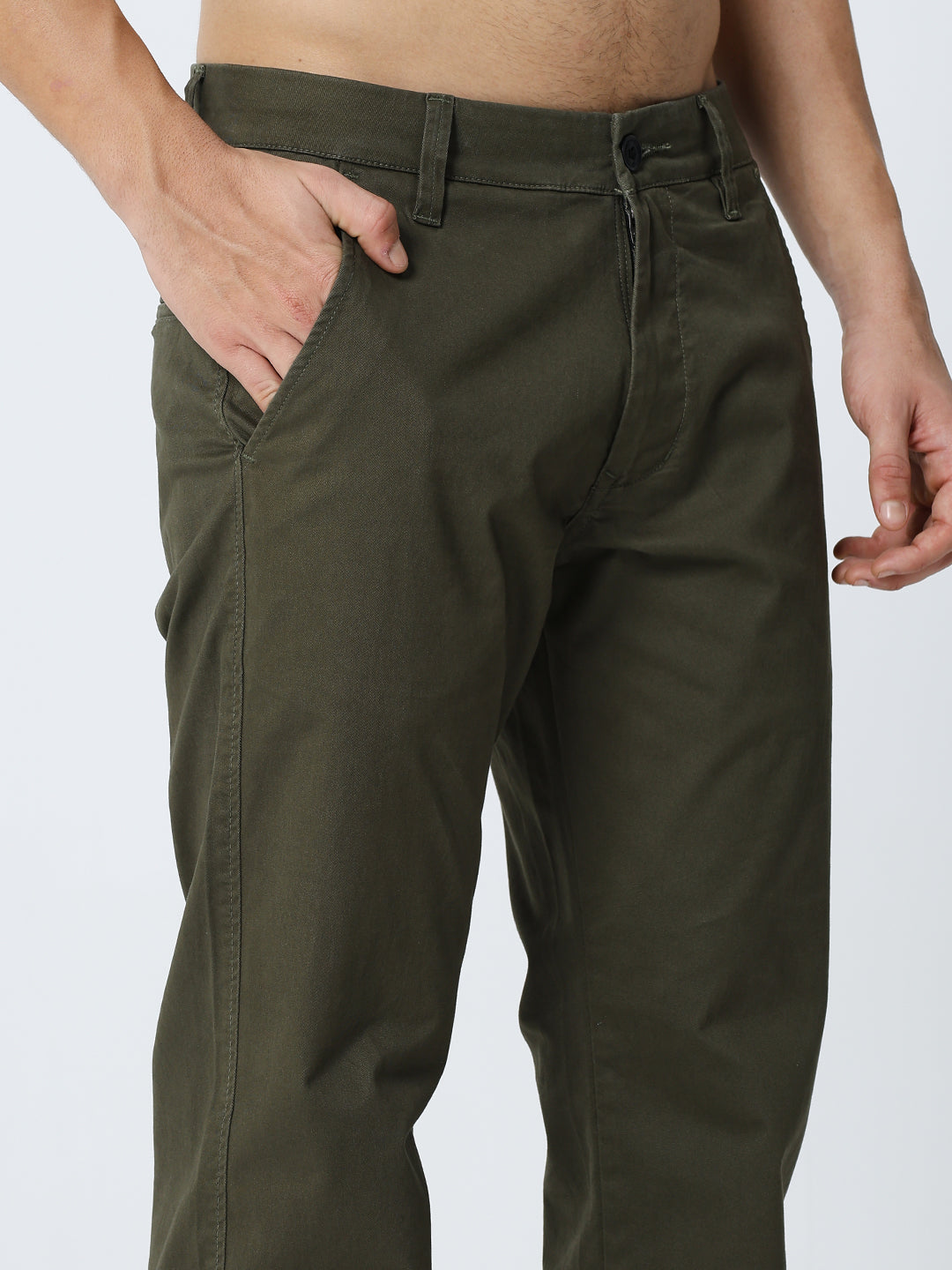 Men’s Olive Casual Trousers