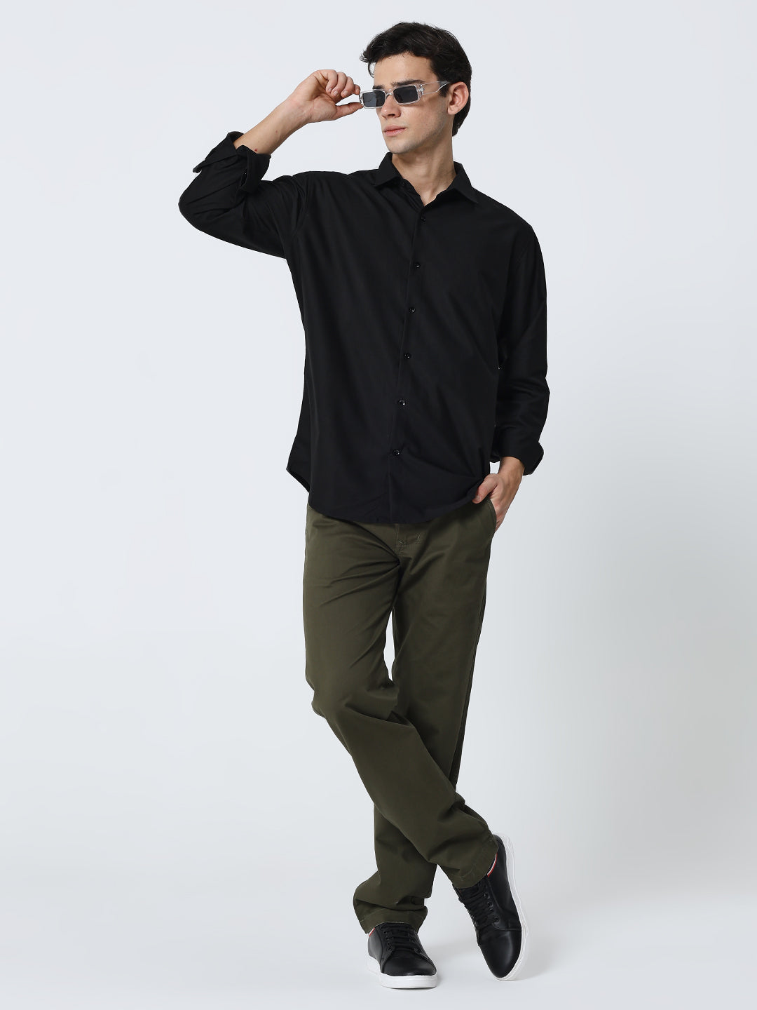Men’s Olive Casual Trousers