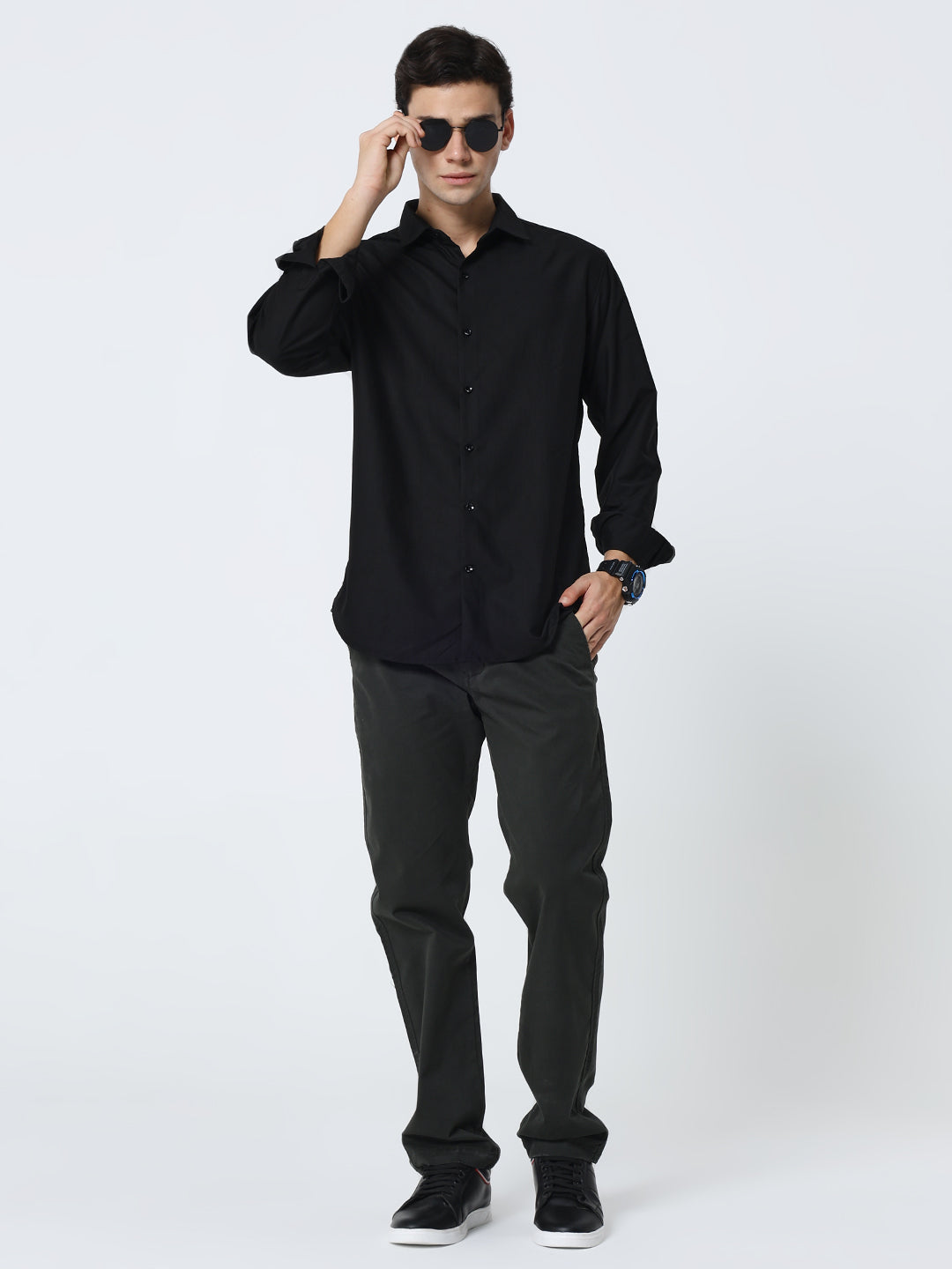 Men’s Charcoal Grey Casual Trousers