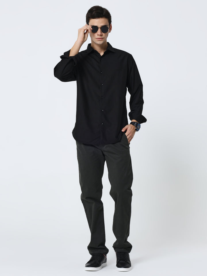 Men’s Charcoal Grey Casual Trousers