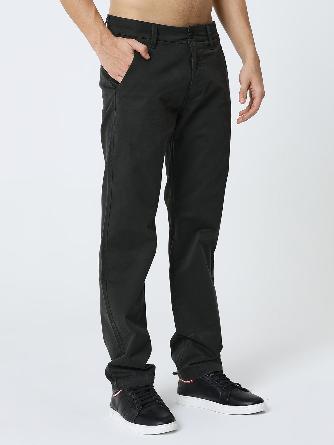 Men’s Charcoal Grey Casual Trousers