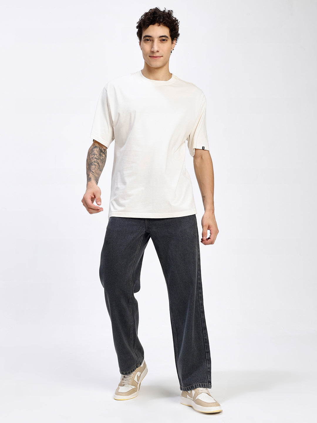 Men's Loose Fit Black Wash Denim Jeans