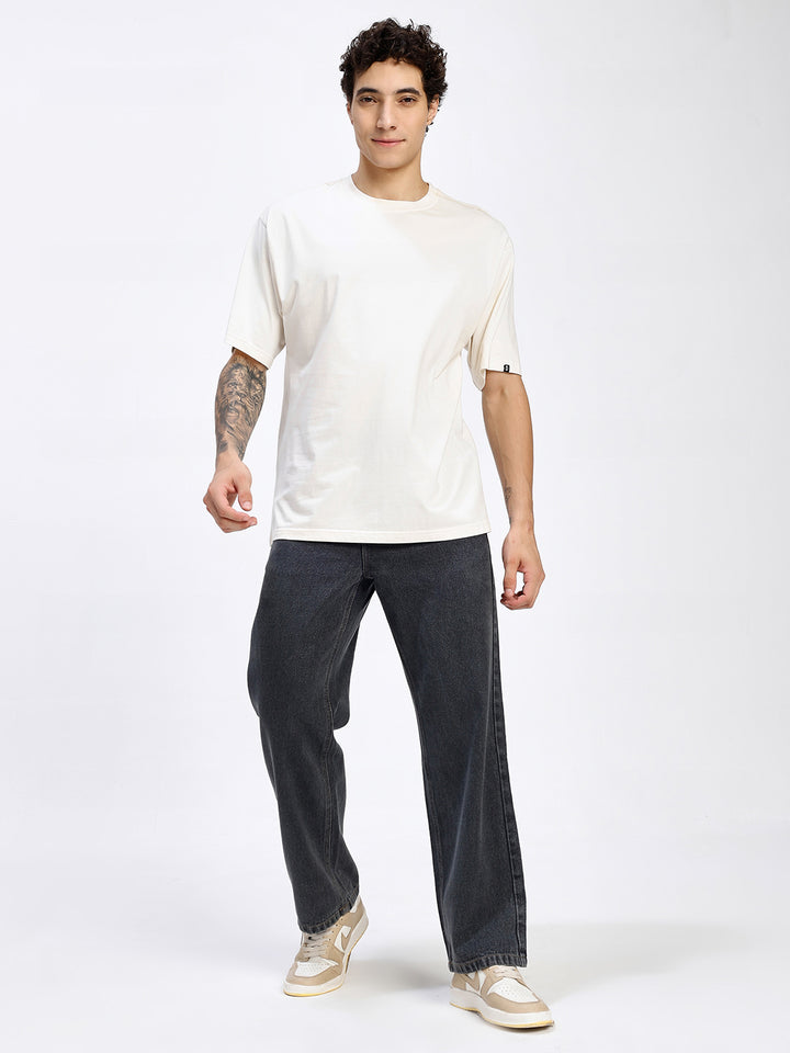 Men's Loose Fit Black Wash Denim Jeans