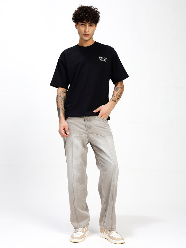 Men's Dusty Taupe Relaxed Fit Denim Jeans