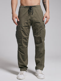 Men's Olive green straight cargo