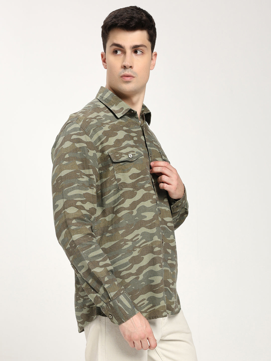 Men’s Camouflage Print Casual Shirt