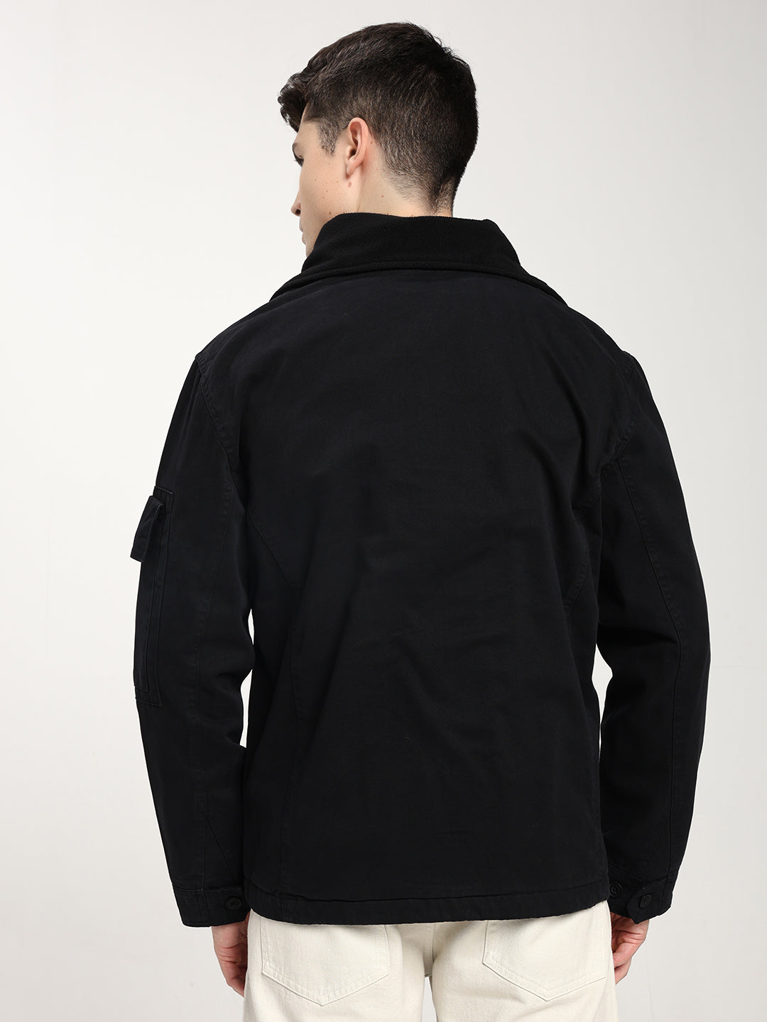Classic Black Utility Jacket for Men