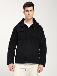 Classic Black Utility Jacket for Men