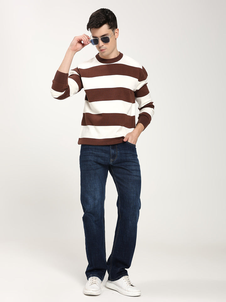 Men’s Dark Blue Straight Stretch Jeans