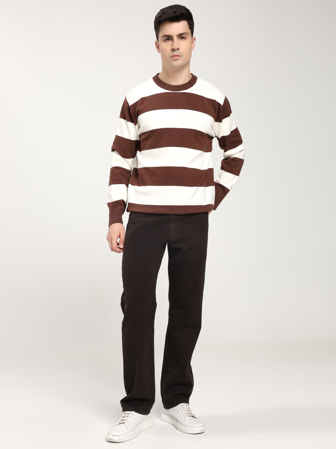 Men’s Dark Brown Straight Jeans