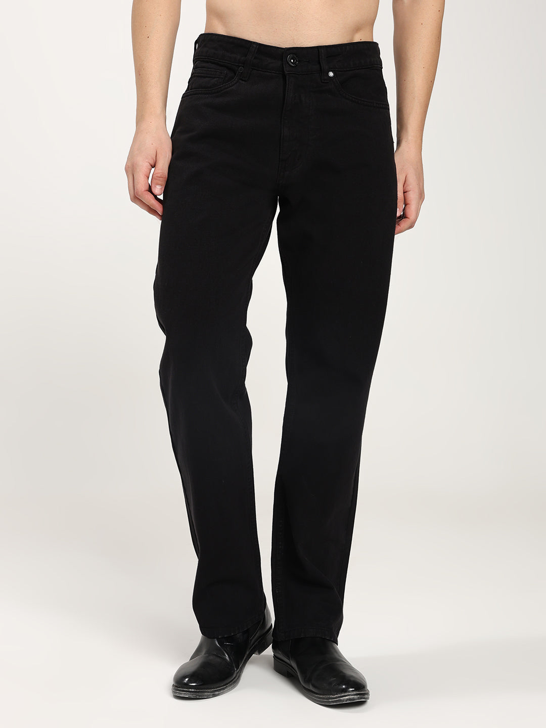 Men’s Black Straight Jeans