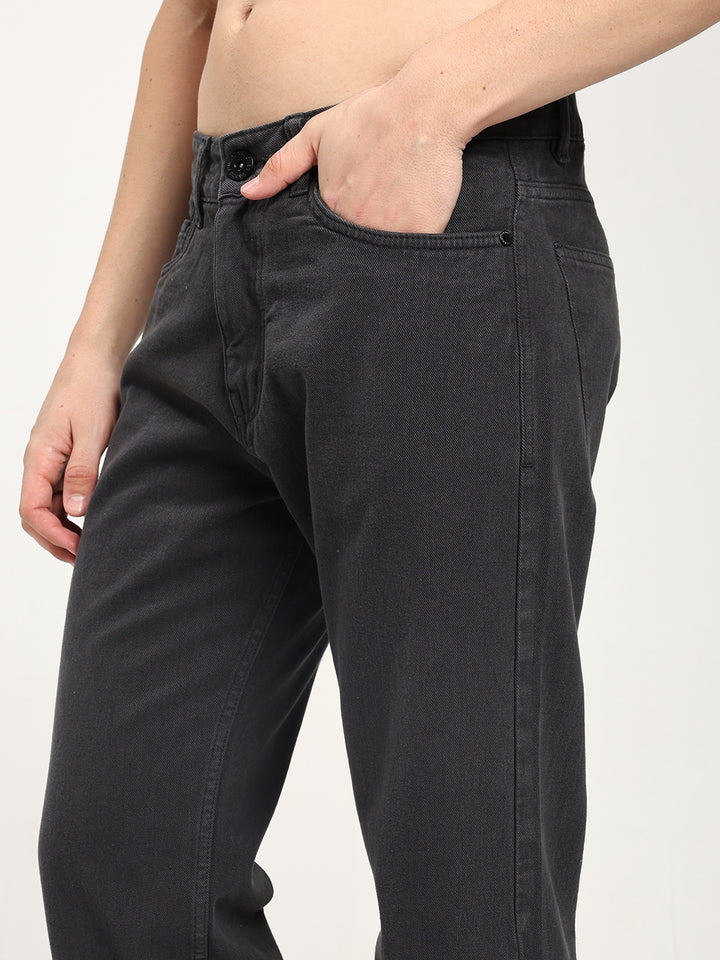 Men’s Charcoal Gray Straight Jeans