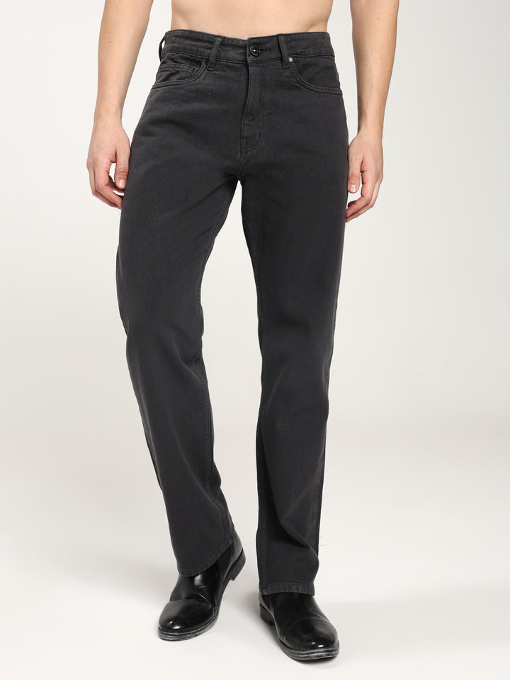 Men’s Charcoal Gray Straight Jeans