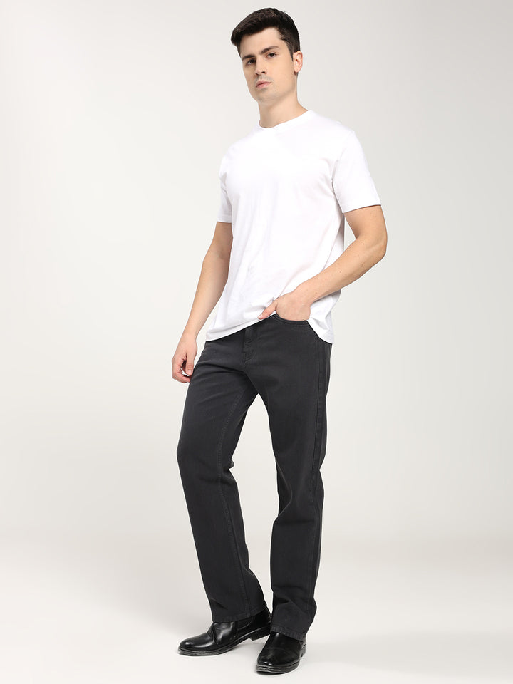 Men’s Charcoal Gray Straight Jeans