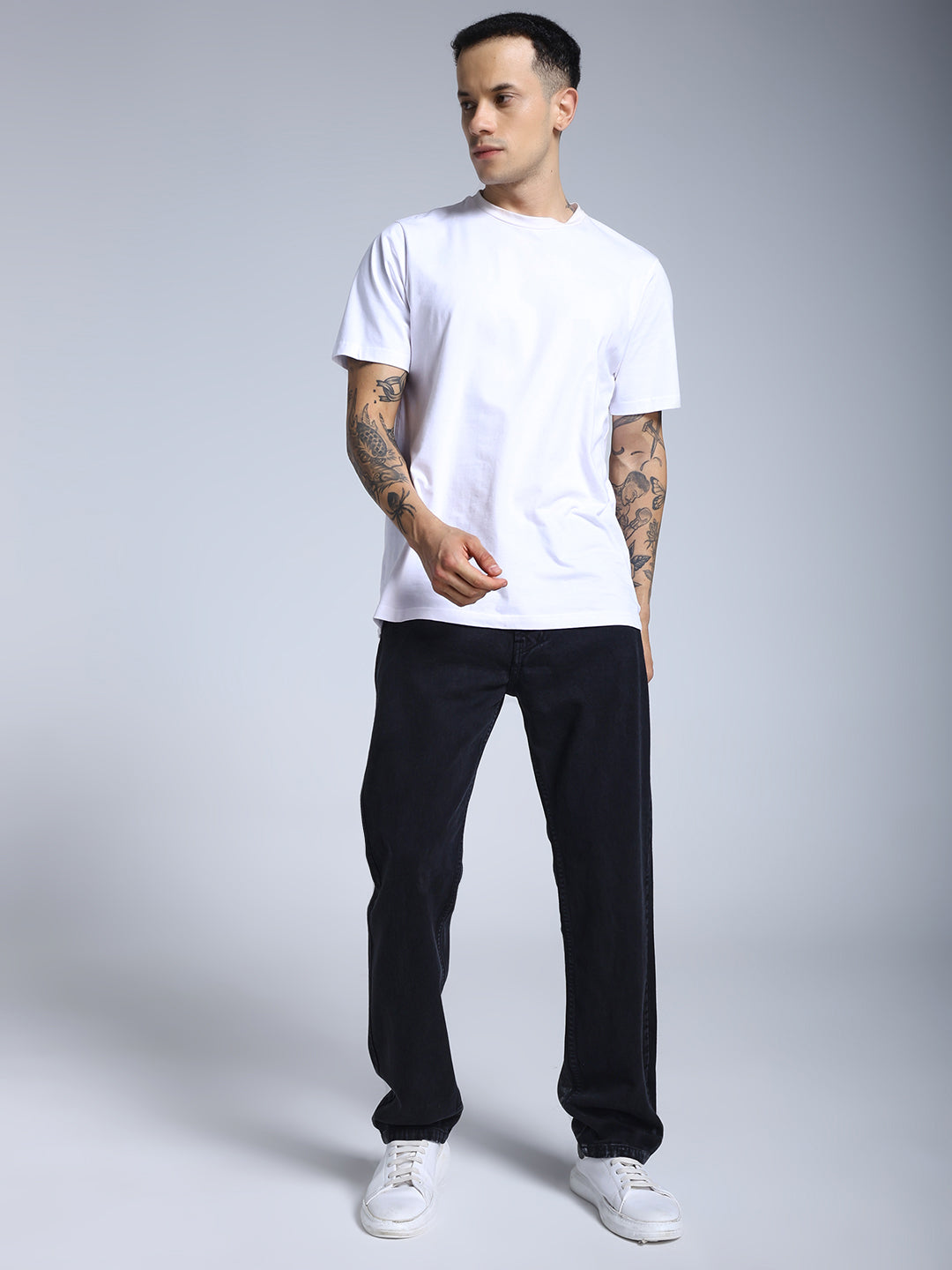 Men's Grey black acru wash jeans