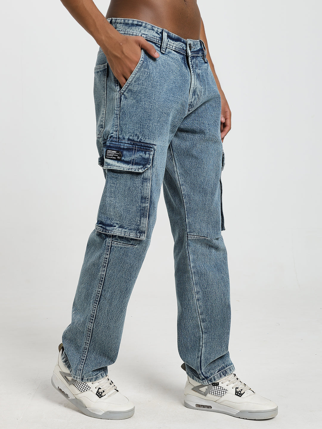 Men’s Vintage Wash Cargo Jeans