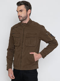 MEN'S BROWN ROCKER JACKET.