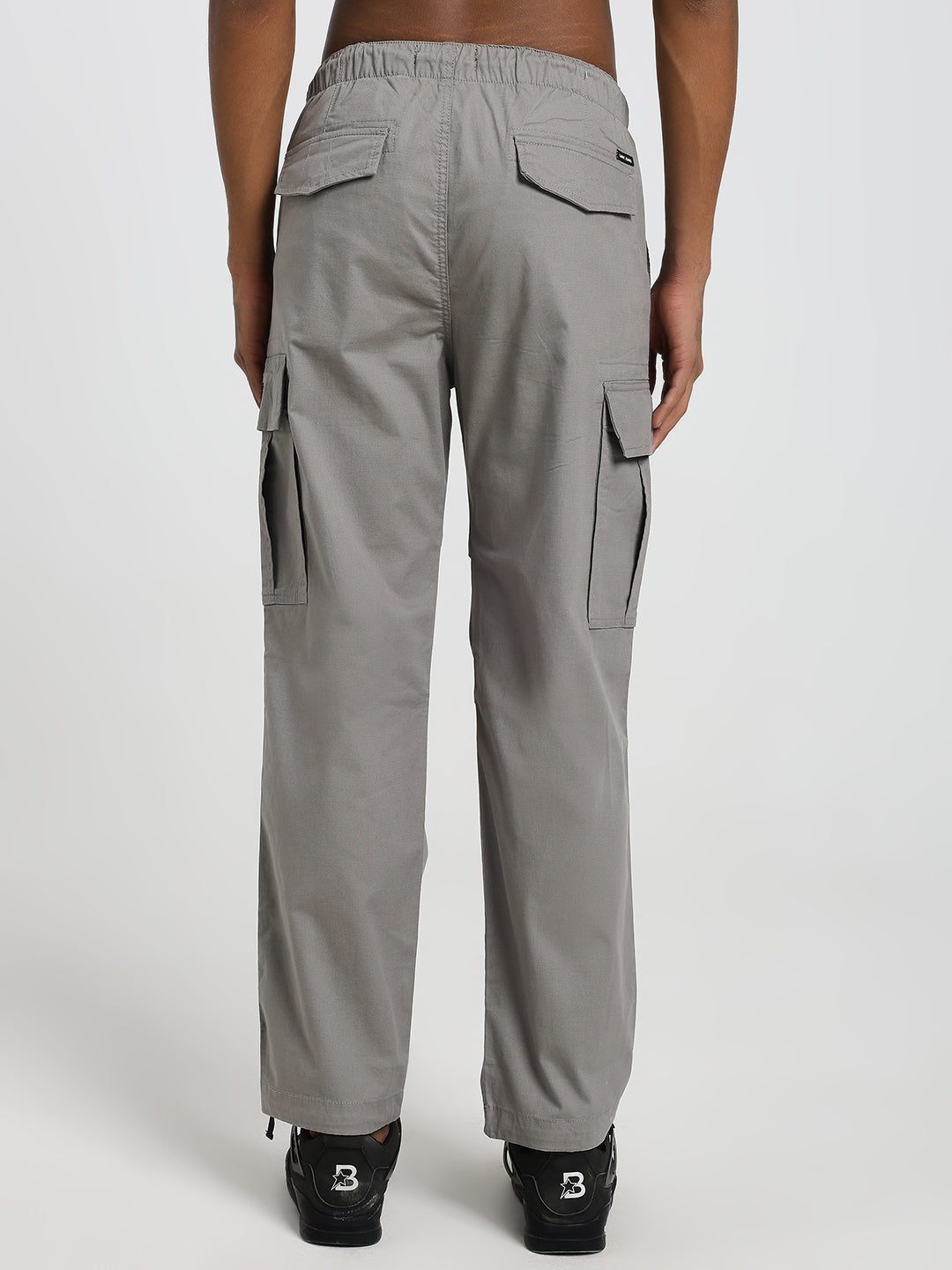 Men's Honeycomb weave straight smoke grey cargo