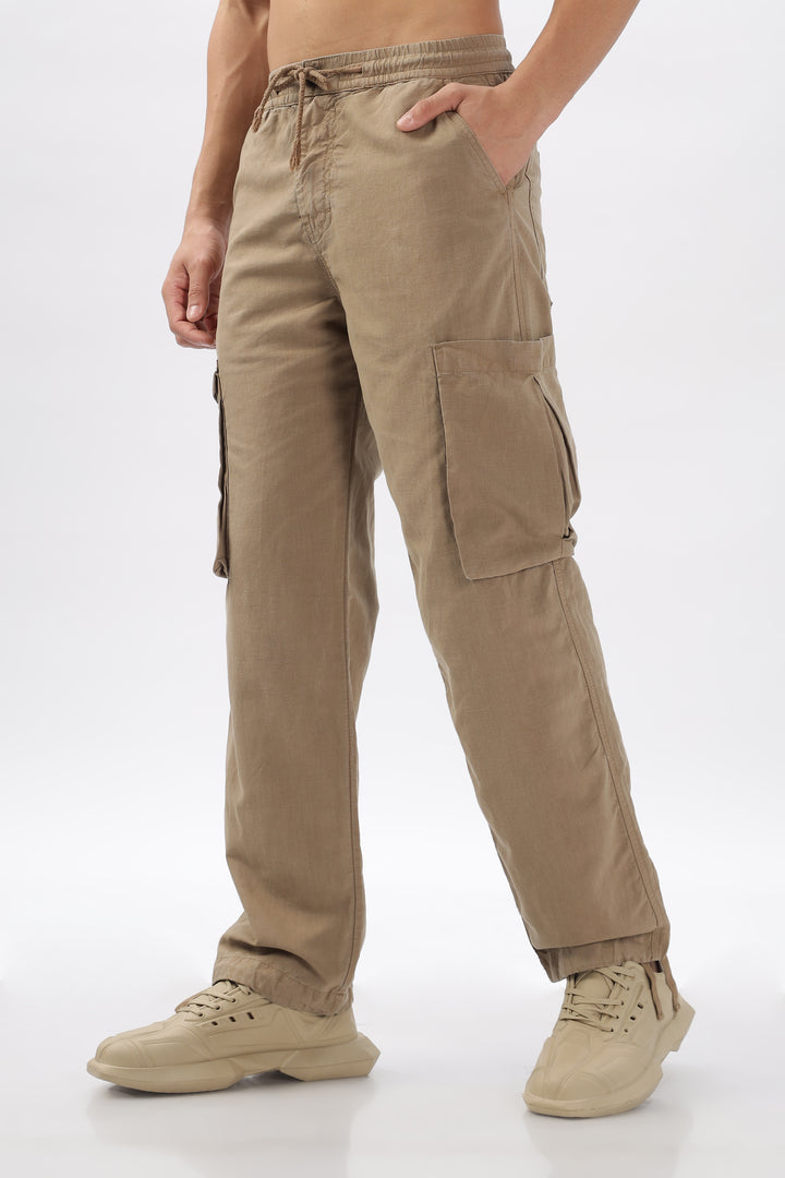 LINEN CARGO PANTS