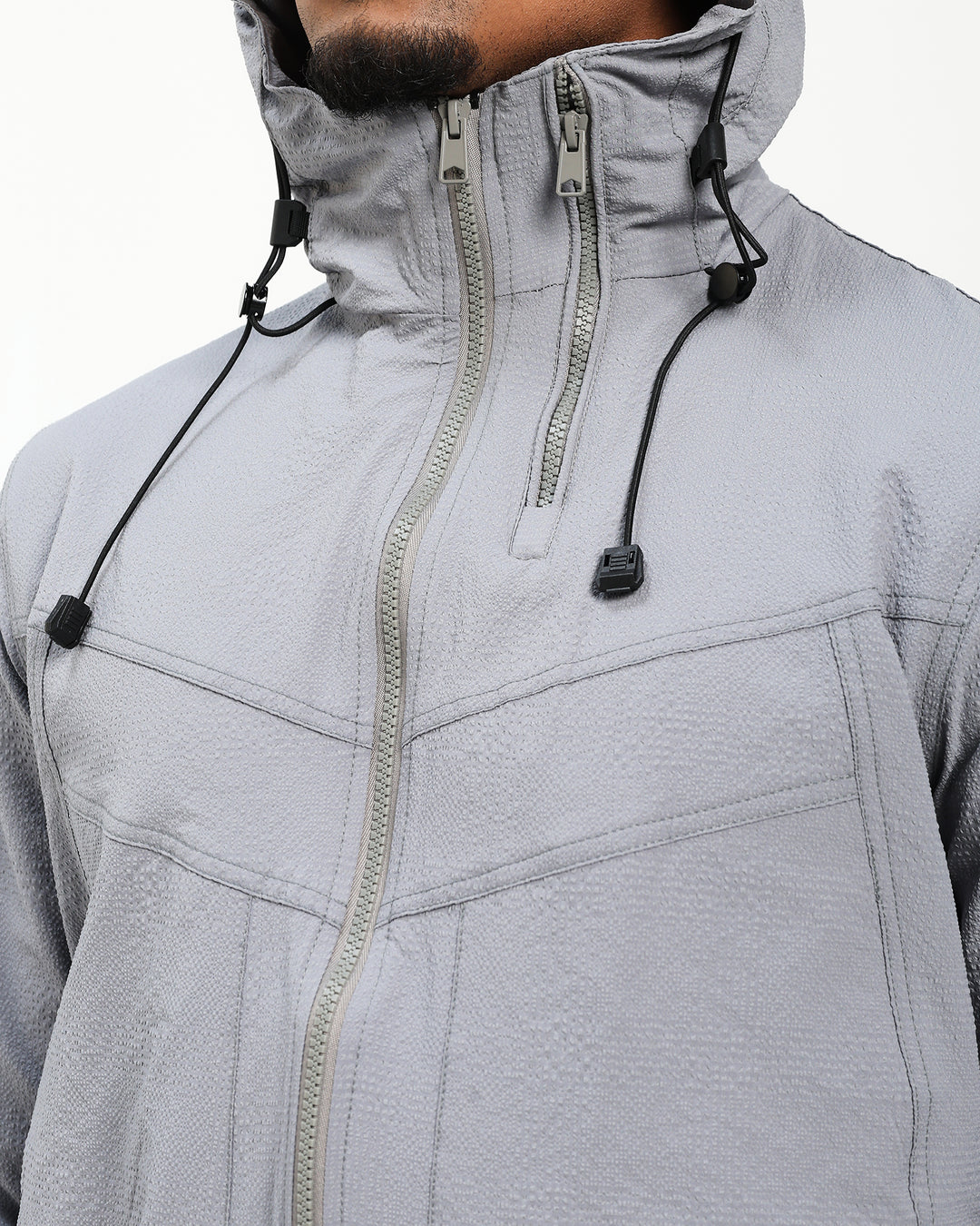 Lightweight Parachute Grey Utility Jacket