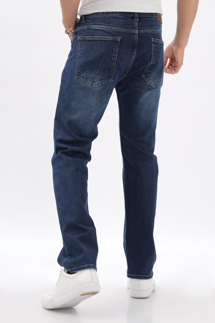 DARK BLUE WASH JEANS