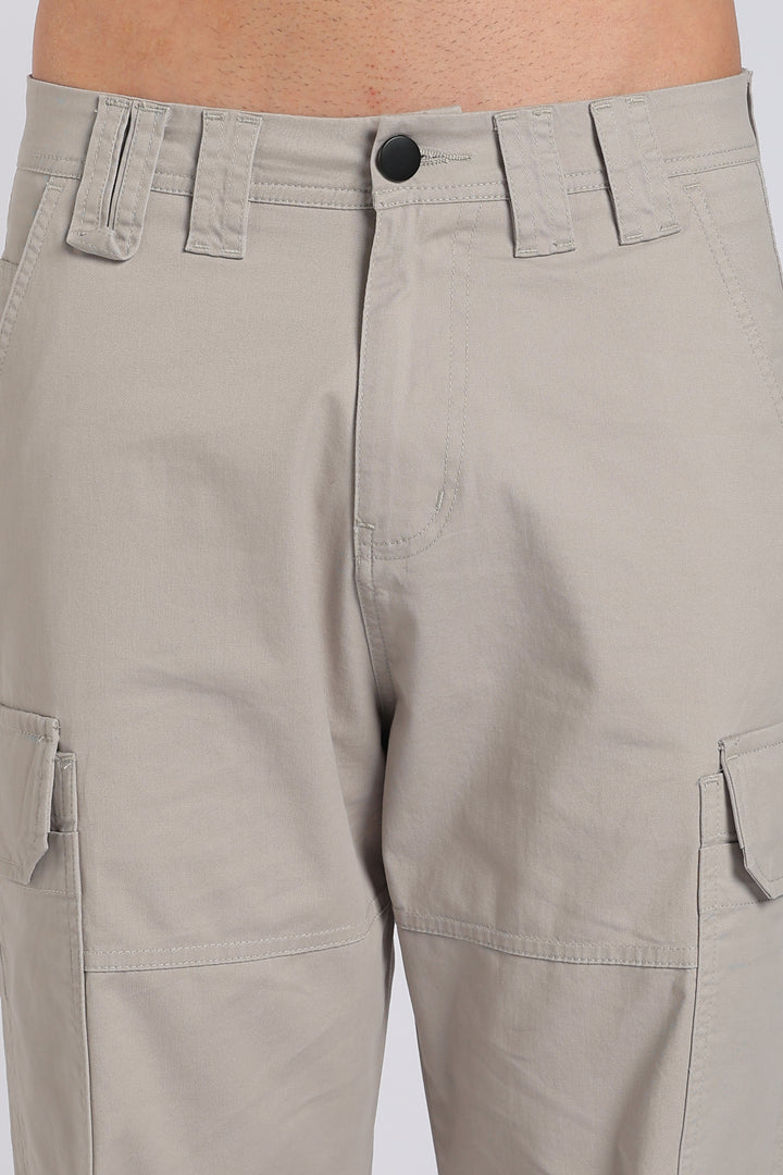 Men's Grey Cargo Pants Relaxed Fit