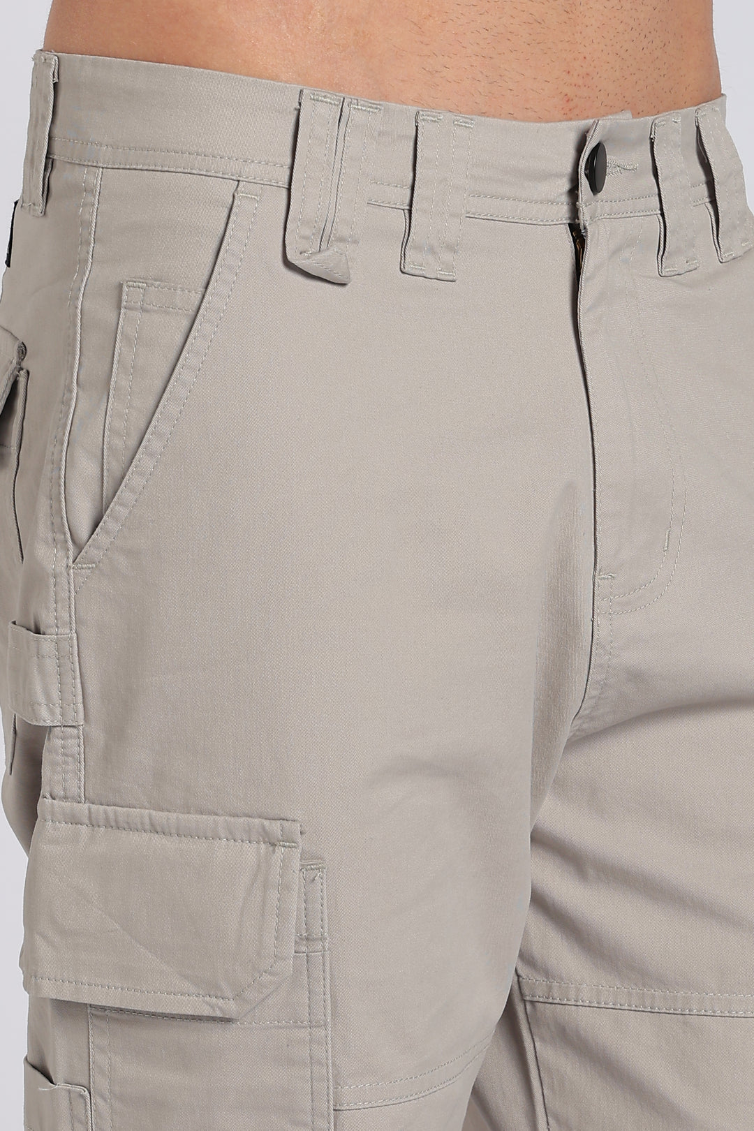 Men's Grey Cargo Pants Relaxed Fit