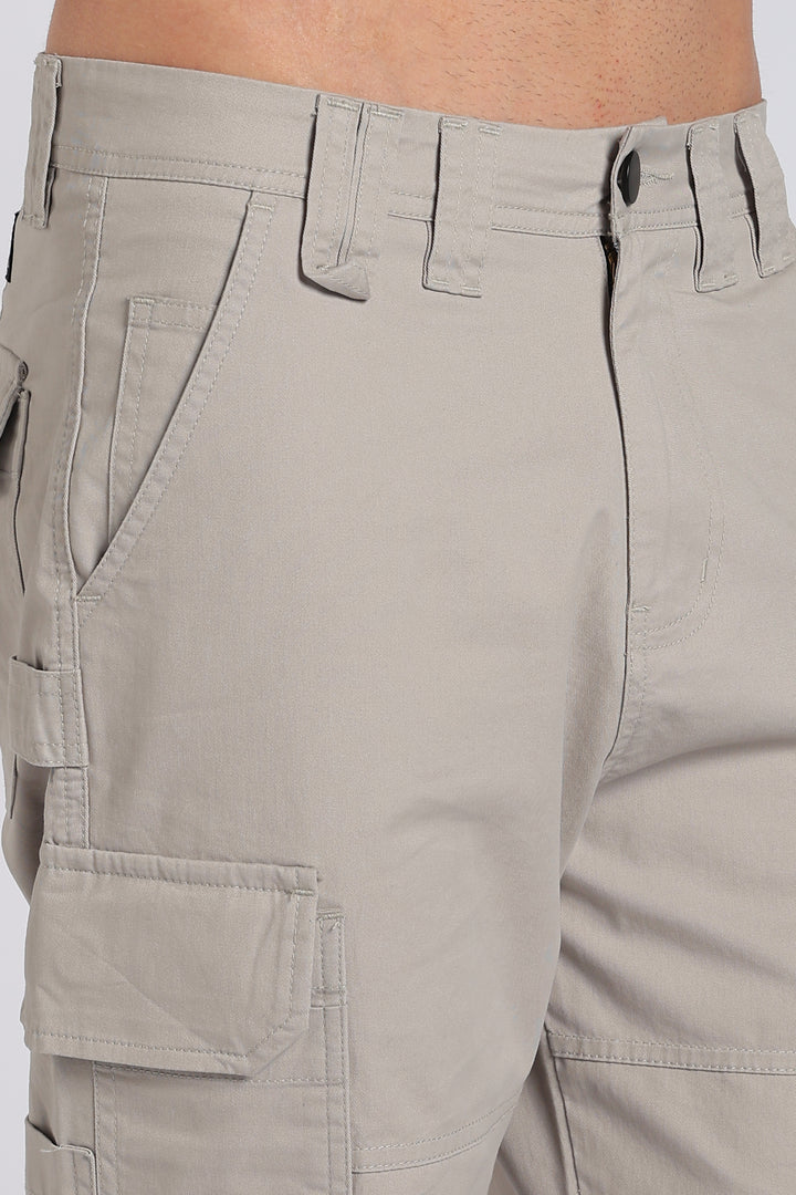 Men's Grey Cargo Pants Relaxed Fit