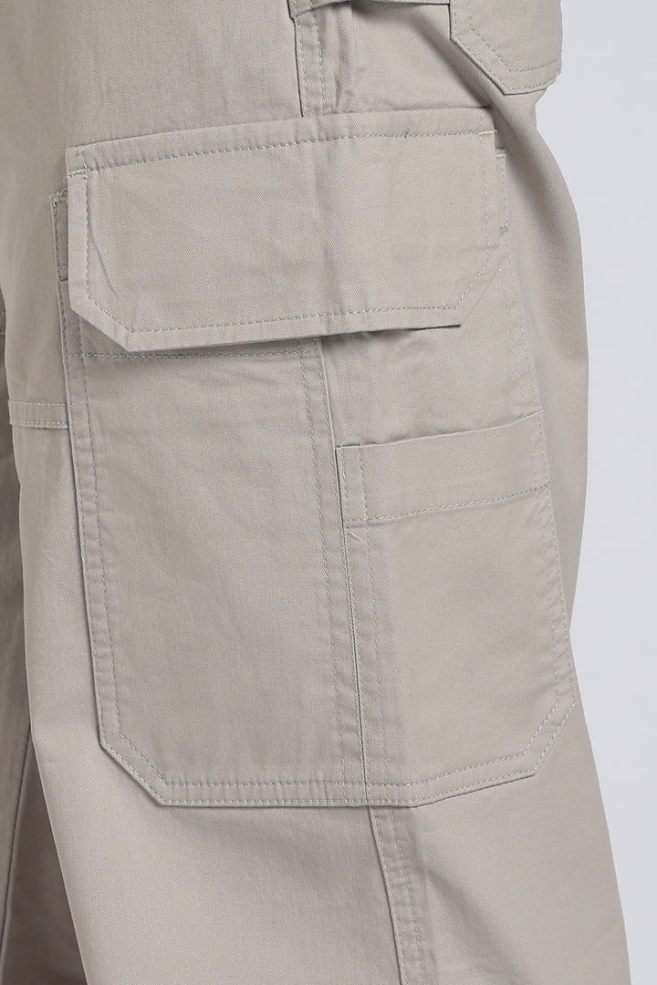 Men's Grey Cargo Pants Relaxed Fit