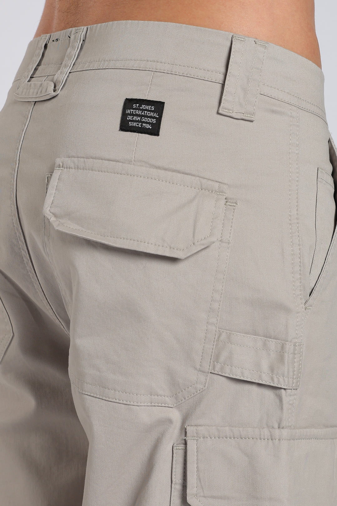Men's Grey Cargo Pants Relaxed Fit