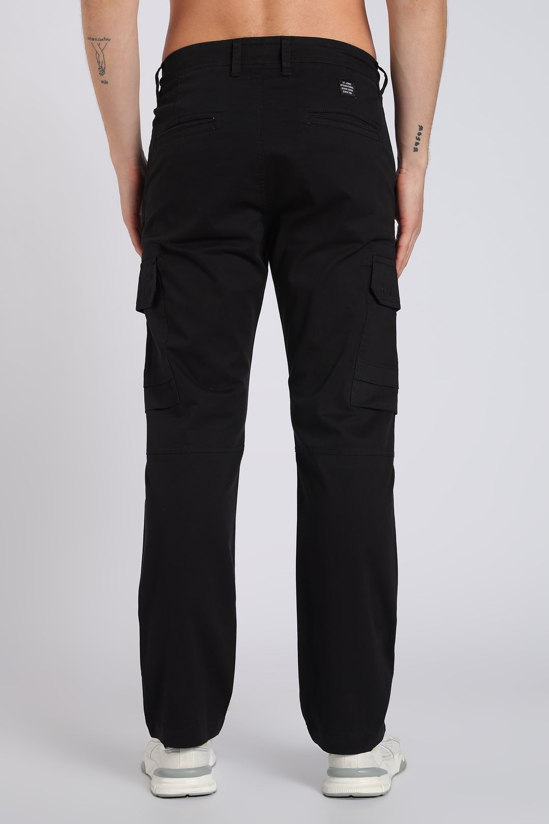 Men's Black Casual Cargo Pant