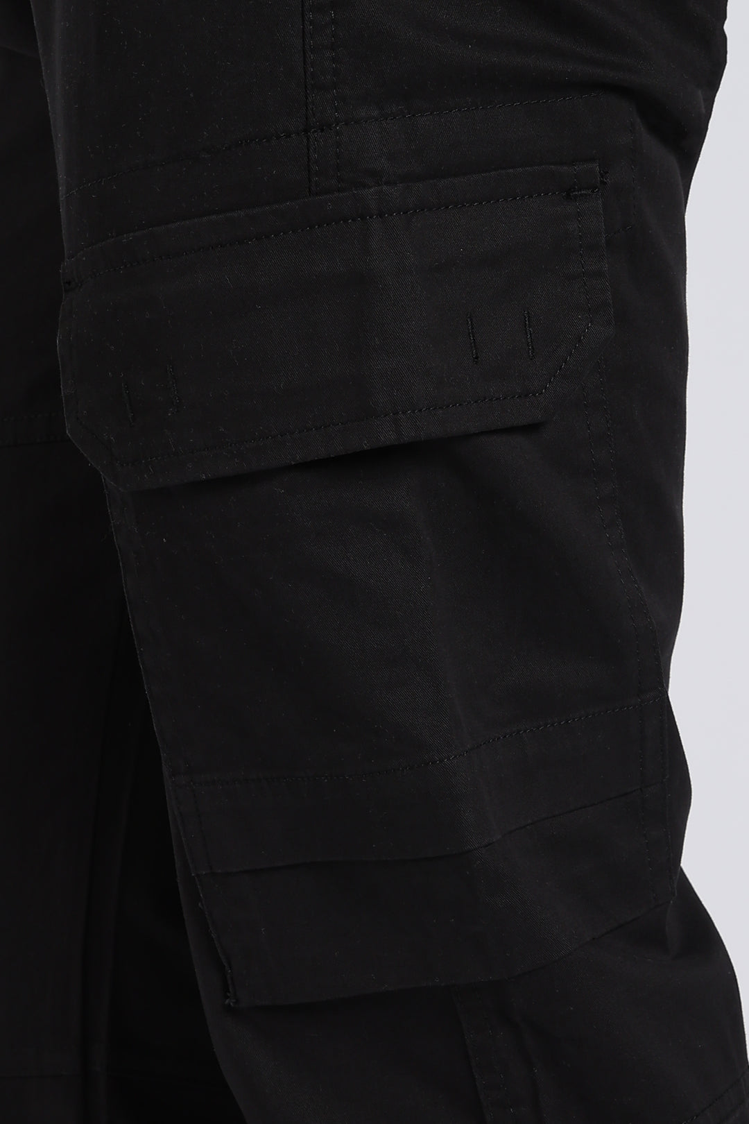 Men's Black Casual Cargo Pant