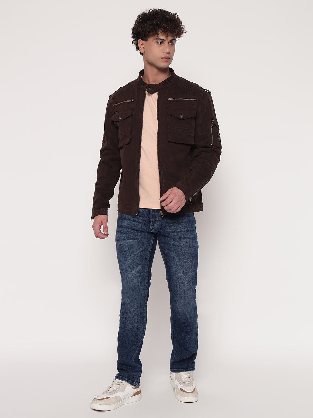 DARK BROWN UTILITY JACKET