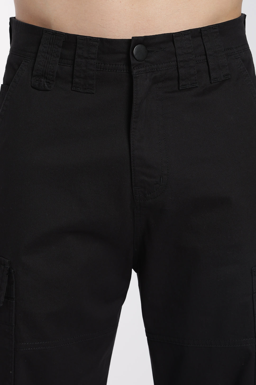 Men's Black Cargo Pants Relaxed Fit