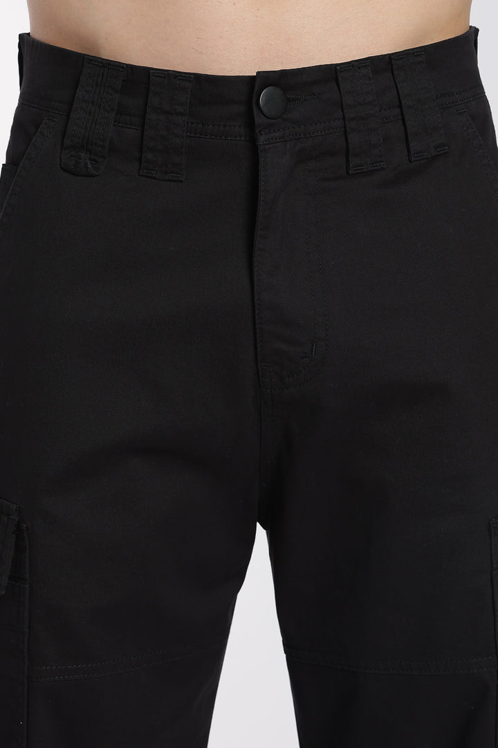 Men's Black Cargo Pants Relaxed Fit