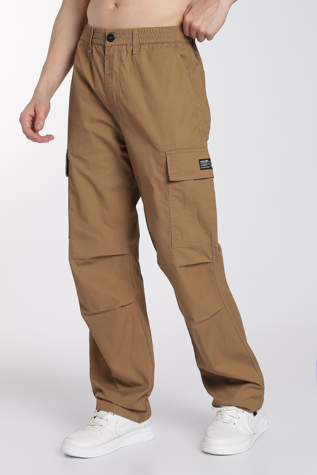 Men's Camel Brown Baggy Cargo