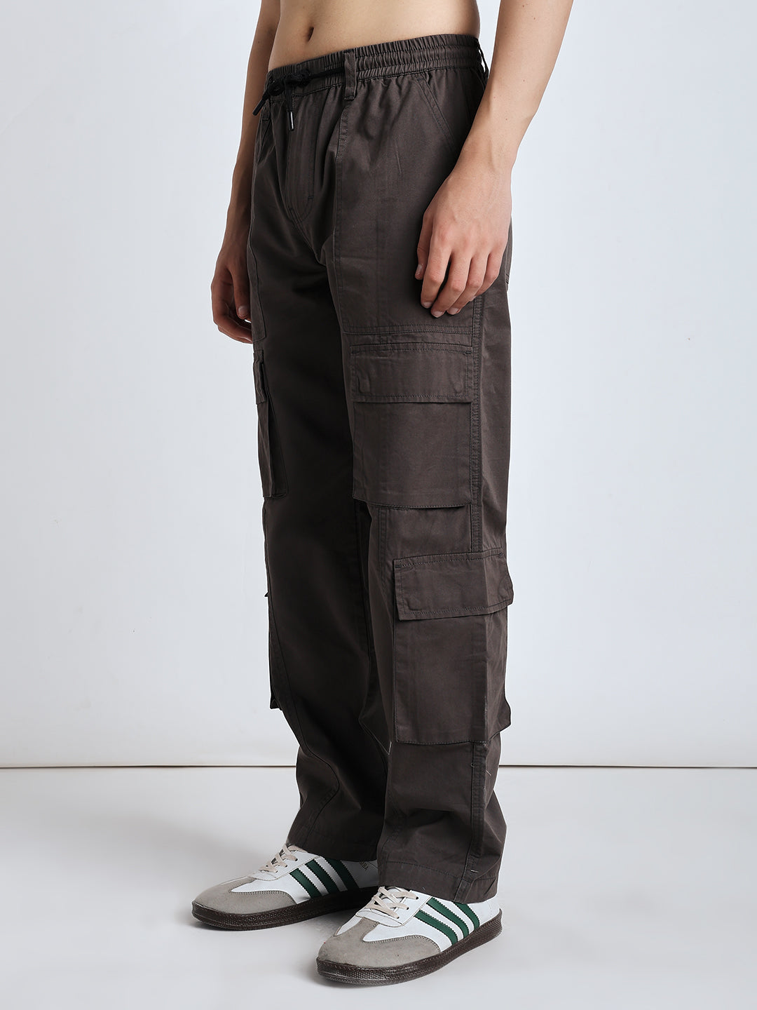 Men's Heritage Snap dark grey baggy cargo pants