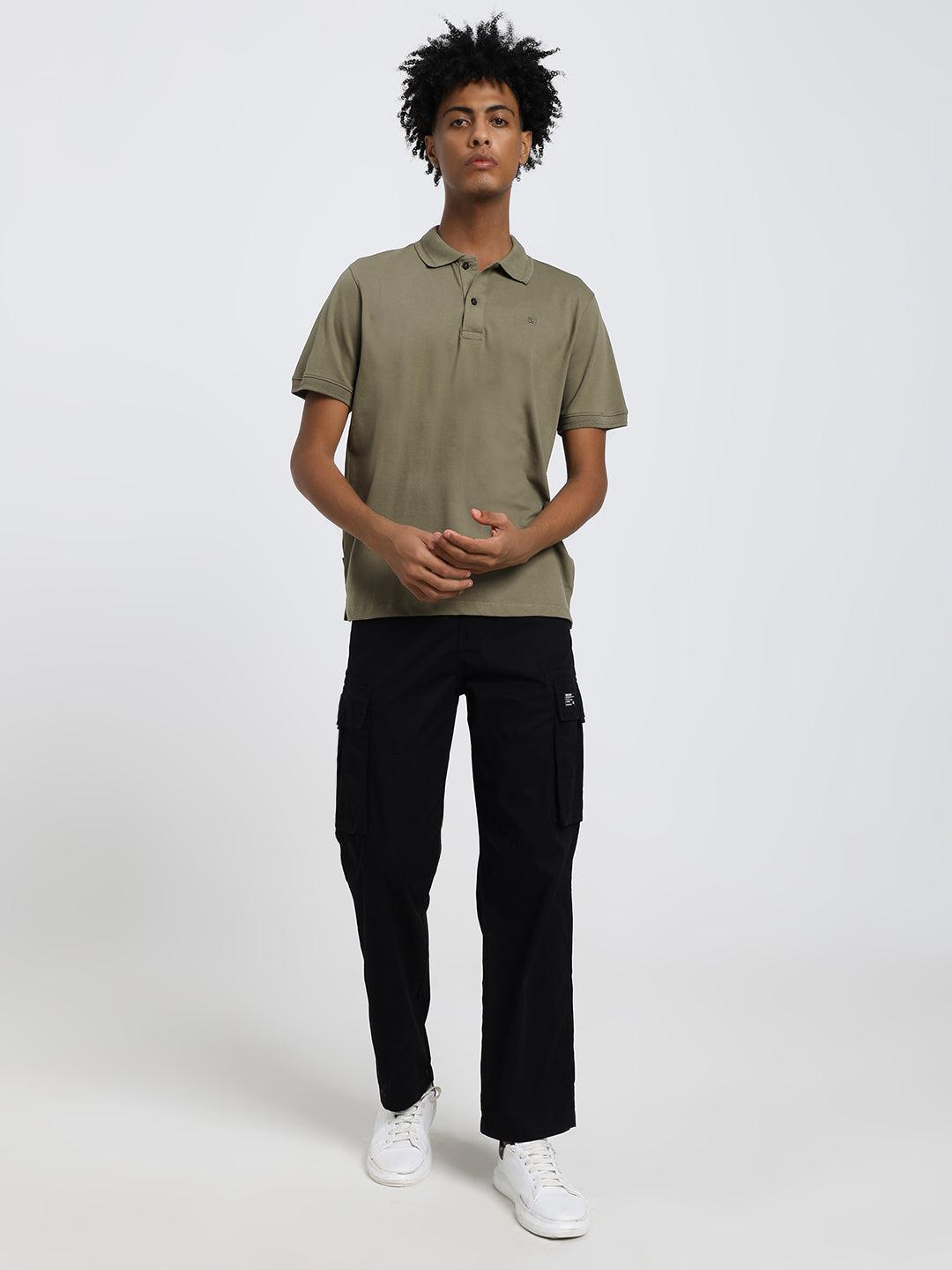 Saint Jones Olive Polo T-Shirt