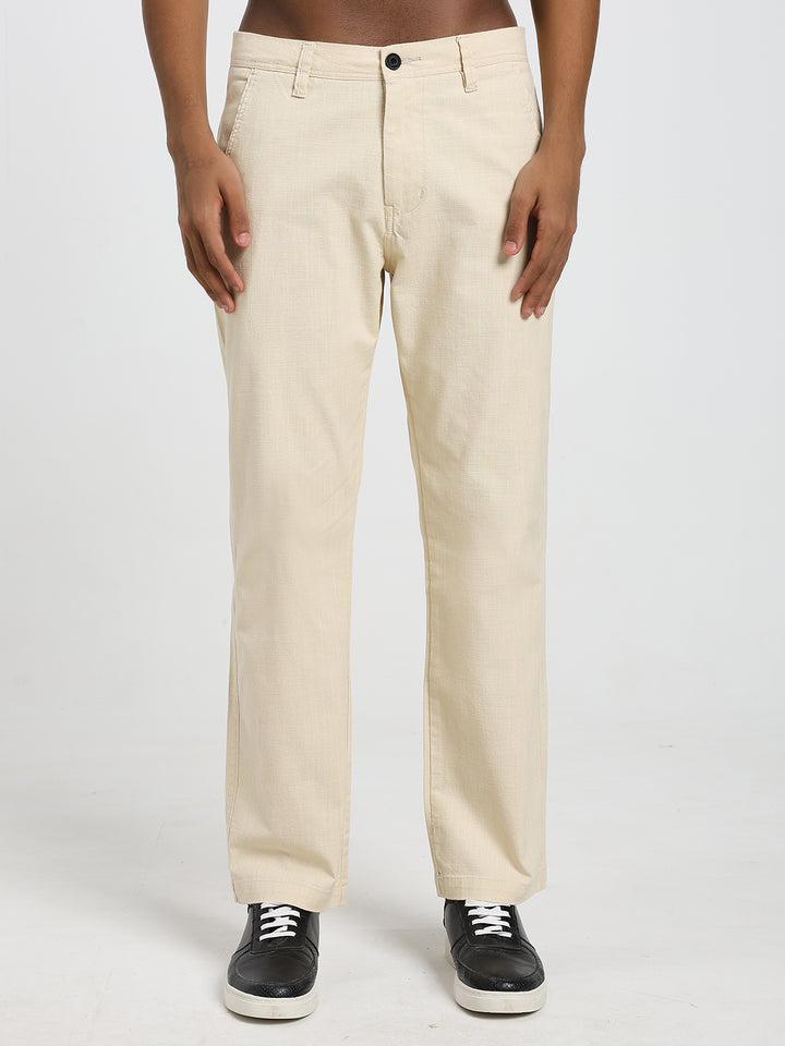 Saint jones slub beige trousers