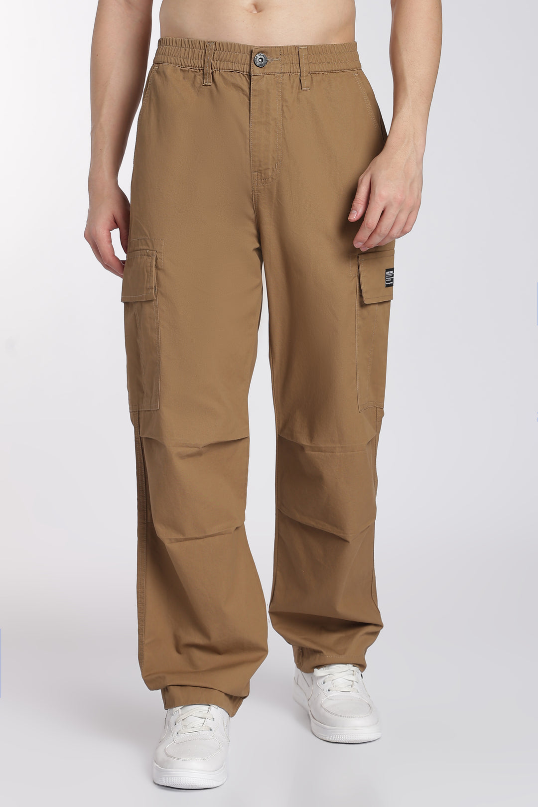Men's Camel Brown Baggy Cargo