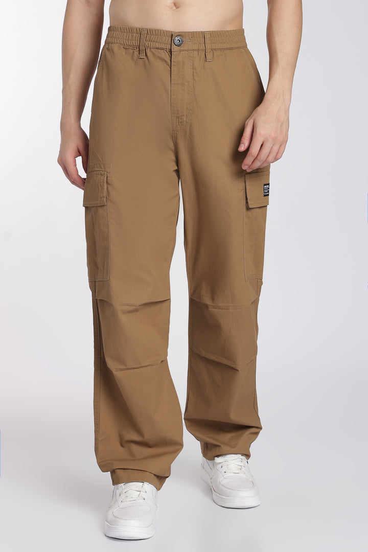 Men's Camel Brown Baggy Cargo