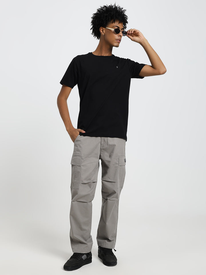 Men's Honeycomb weave straight smoke grey cargo