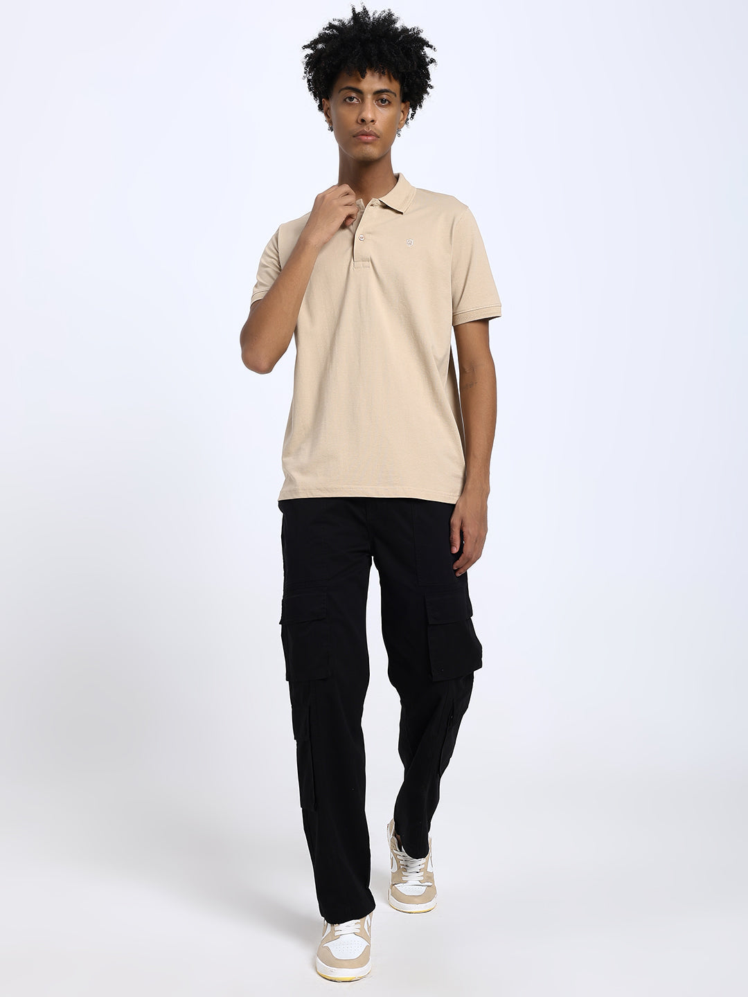 Saint Jones Beige Polo T-Shirt