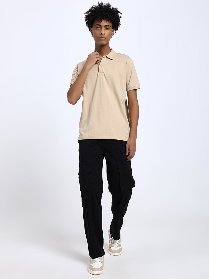 Saint Jones Beige Polo T-Shirt