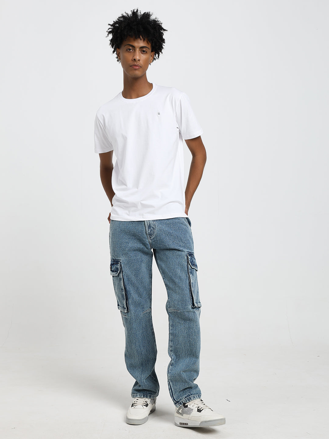 Men’s Vintage Wash Cargo Jeans