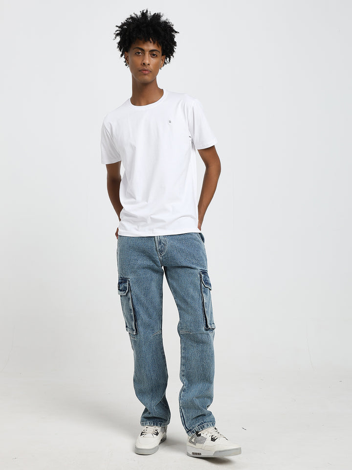 Men’s Vintage Wash Cargo Jeans