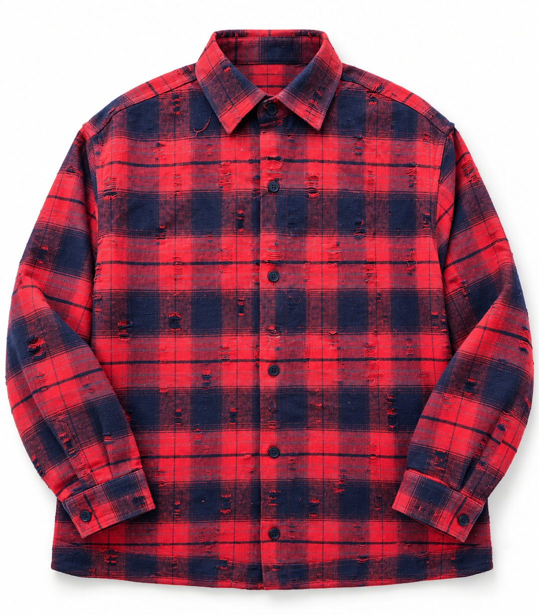 Rugged Boxy Red Check Shirt