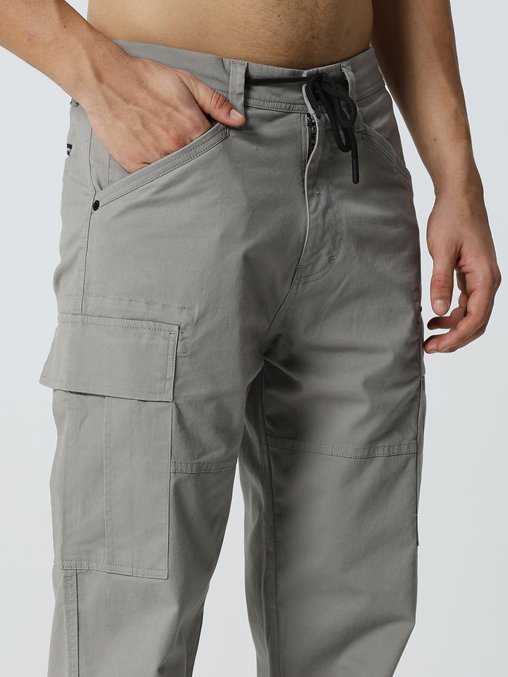 Men's Dobby stretch straight cargo grey