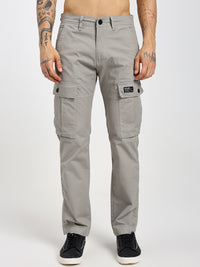 Men's New six pockets dobby cargo (Grey)