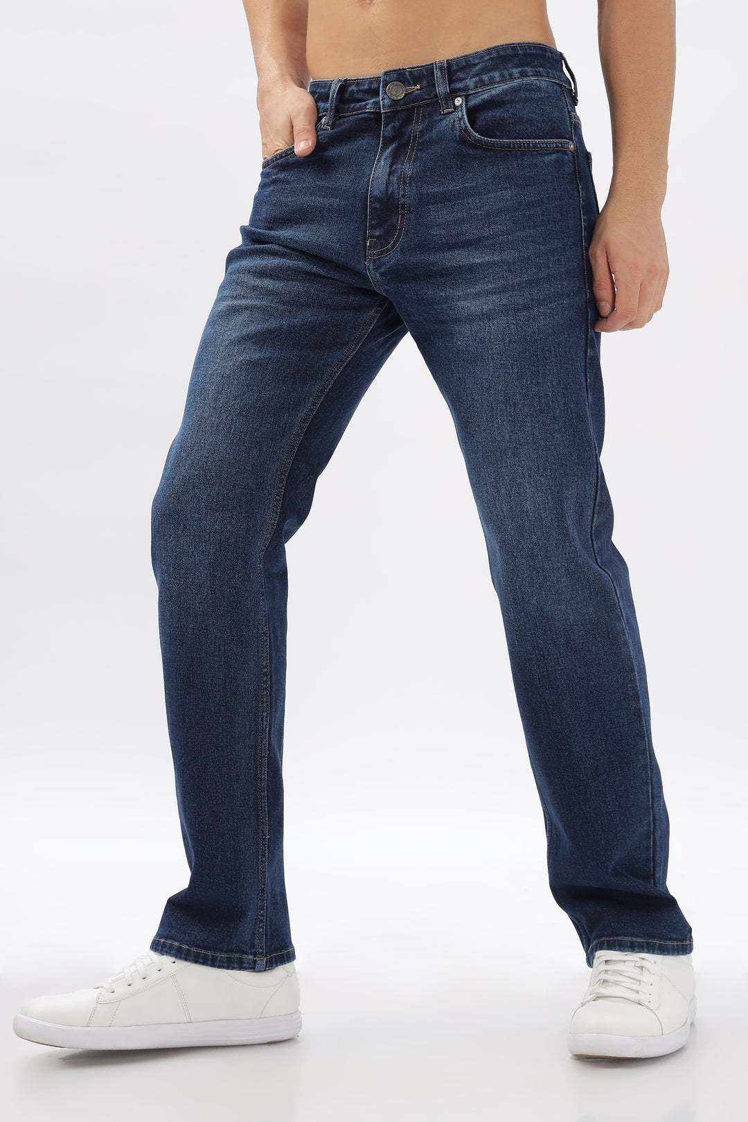 DARK BLUE WASH JEANS